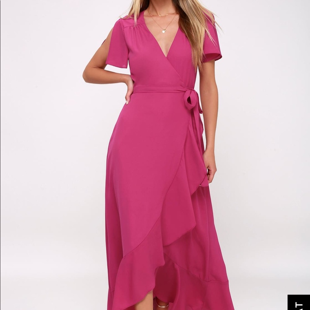 Lulus maxi wrap dress NWT
